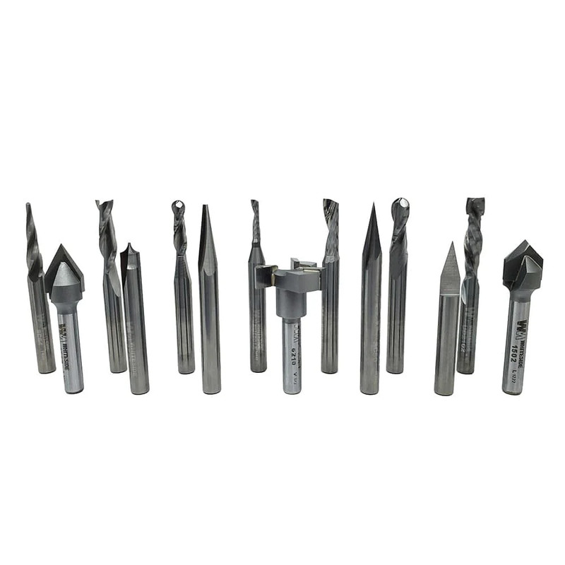 The Works CNC Deluxe Router Bit Set - 14 Piece